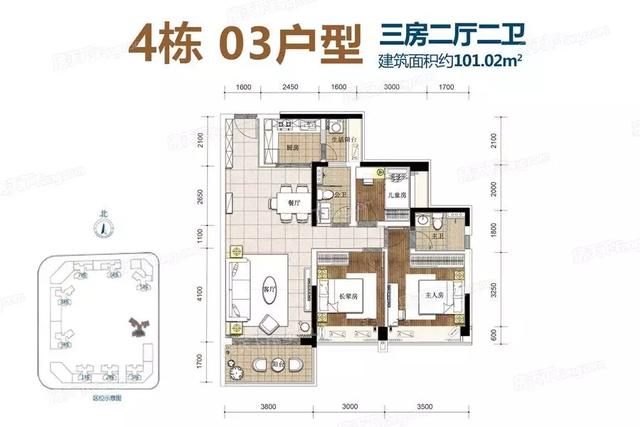 江海怡景湾3/4栋建面约89-131㎡户型图高清