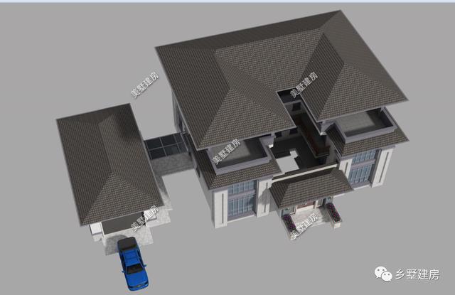 三款带天井的新中式别墅，像你阐述我们现代设计对于天井的理解！