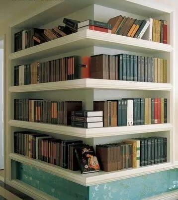书架一定要设在书房？来看看这些书架设计吧，实用美观还不占地！