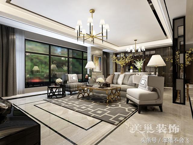 新中式:郑州城开绿城绿园180㎡四室两厅,怡然自得的享受生活