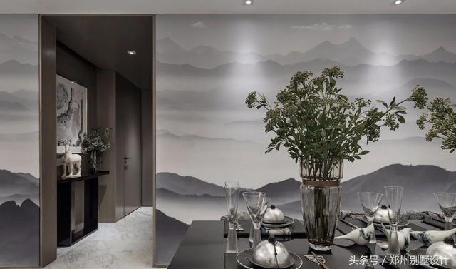 设计实景图丨350平米别墅设计，新中式风格，细节生活的艺术表达