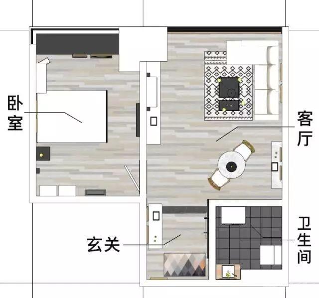 二手房改建，40平一室一厅公寓装修改造（附改造前后对比图）