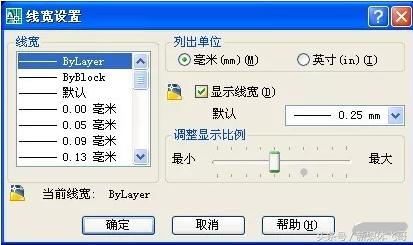 AutoCAD中线宽显示不出来办