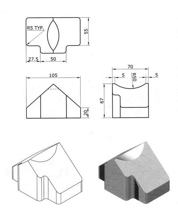 CAD3D练习图纸，有兴趣的朋友可以绘制下