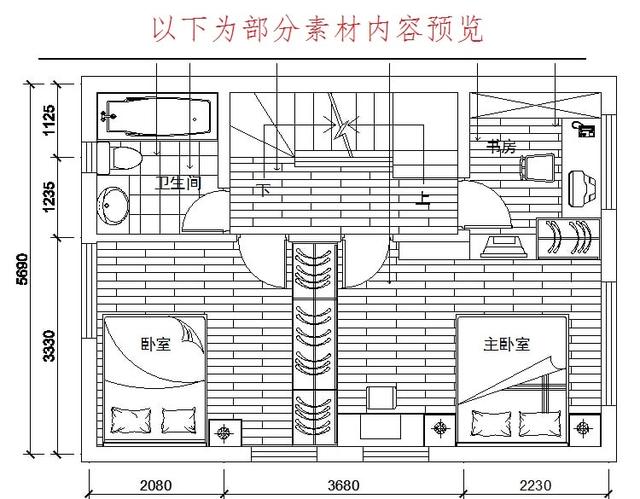 CAD室内设计施工图常用图块图库资源，工装、家装拿来直接用