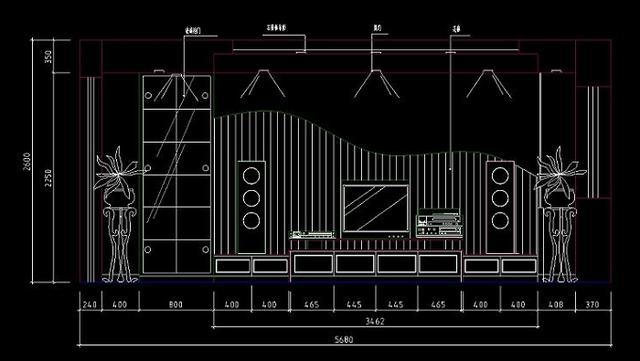 还不知道家中电视背景墙怎样装潢？海量背景墙cad图库分享