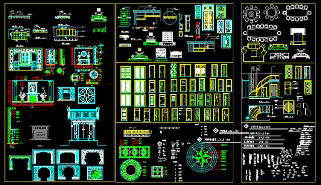 CAD家装常用图块图库大全 学室内家装设计必备资料