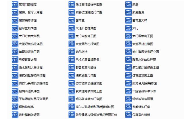 几百套各类建筑的CAD装修施工图，不要钱免费拿走！