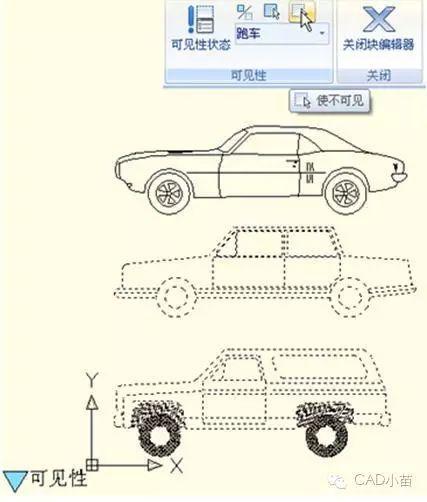 教你定义CAD动态块的可见性参数