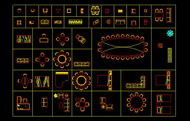 CAD家装常用图块图库大全 学室内家装设计必备资料