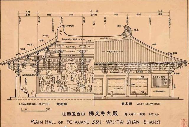 古建筑结构分类 梁思成古建筑测绘手稿 CAD古建筑图纸分享