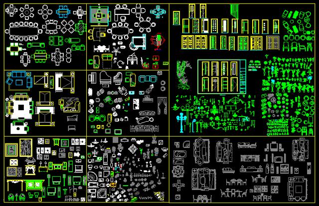 CAD家装常用图块图库大全 学室内家装设计必备资料