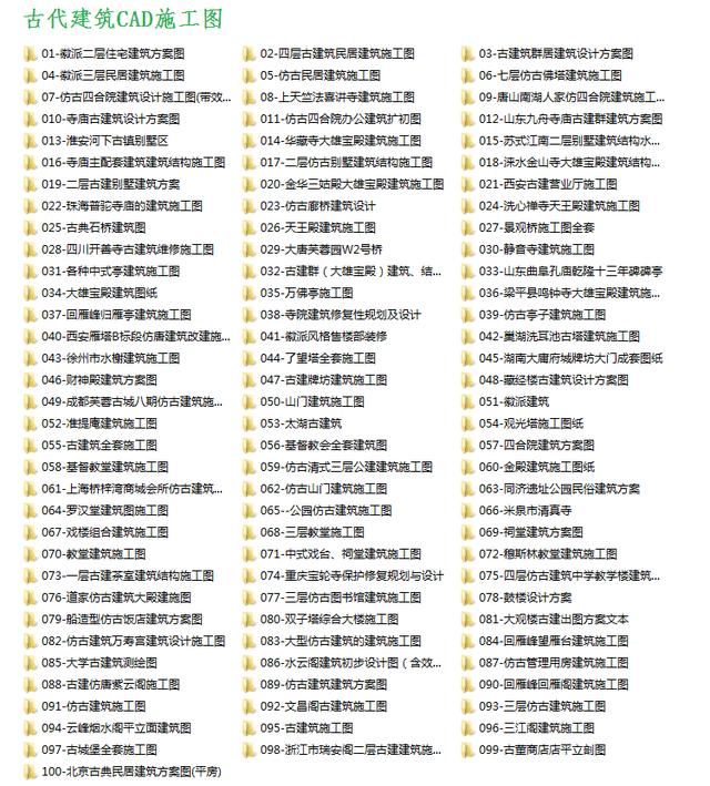 古建筑结构分类 梁思成古建筑测绘手稿 CAD古建筑图纸分享