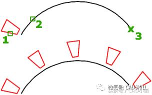 CAD中如何沿线阵列图形