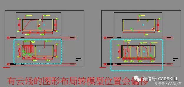 CAD图纸空间图形转模型空间时为什么会跑位？