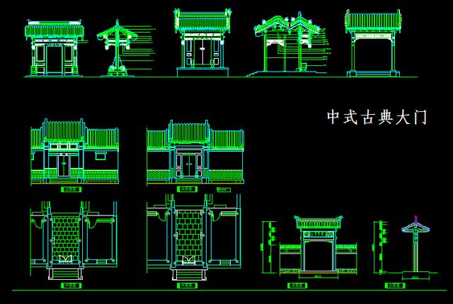 中国古建筑的CAD图纸，我们一起领会古文化精髓