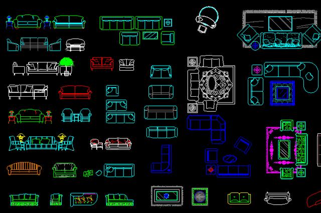 CAD家装常用图块图库大全 学室内家装设计必备资料