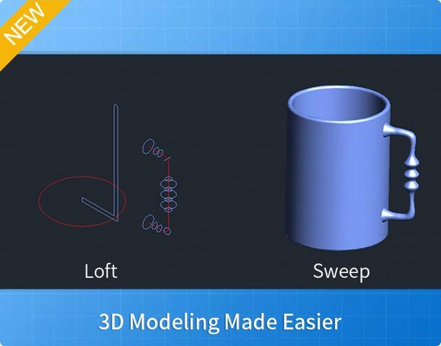 CAD如何使用3D功能？放样和扫掠请你了解一下