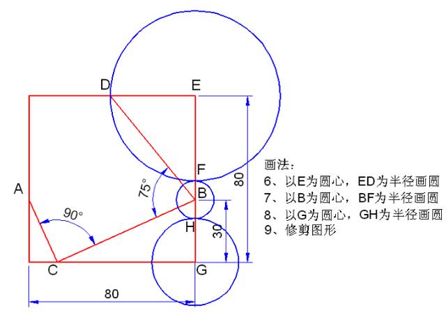 新手必收的CAD练习图，内附详细步骤教程！