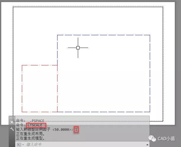 为什么模型空间设置好的虚线到布局显示为实线？