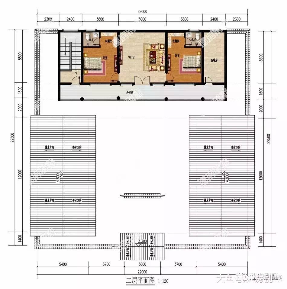 掺入现代元素的新中式合院别墅, 有钱有地建来最合适